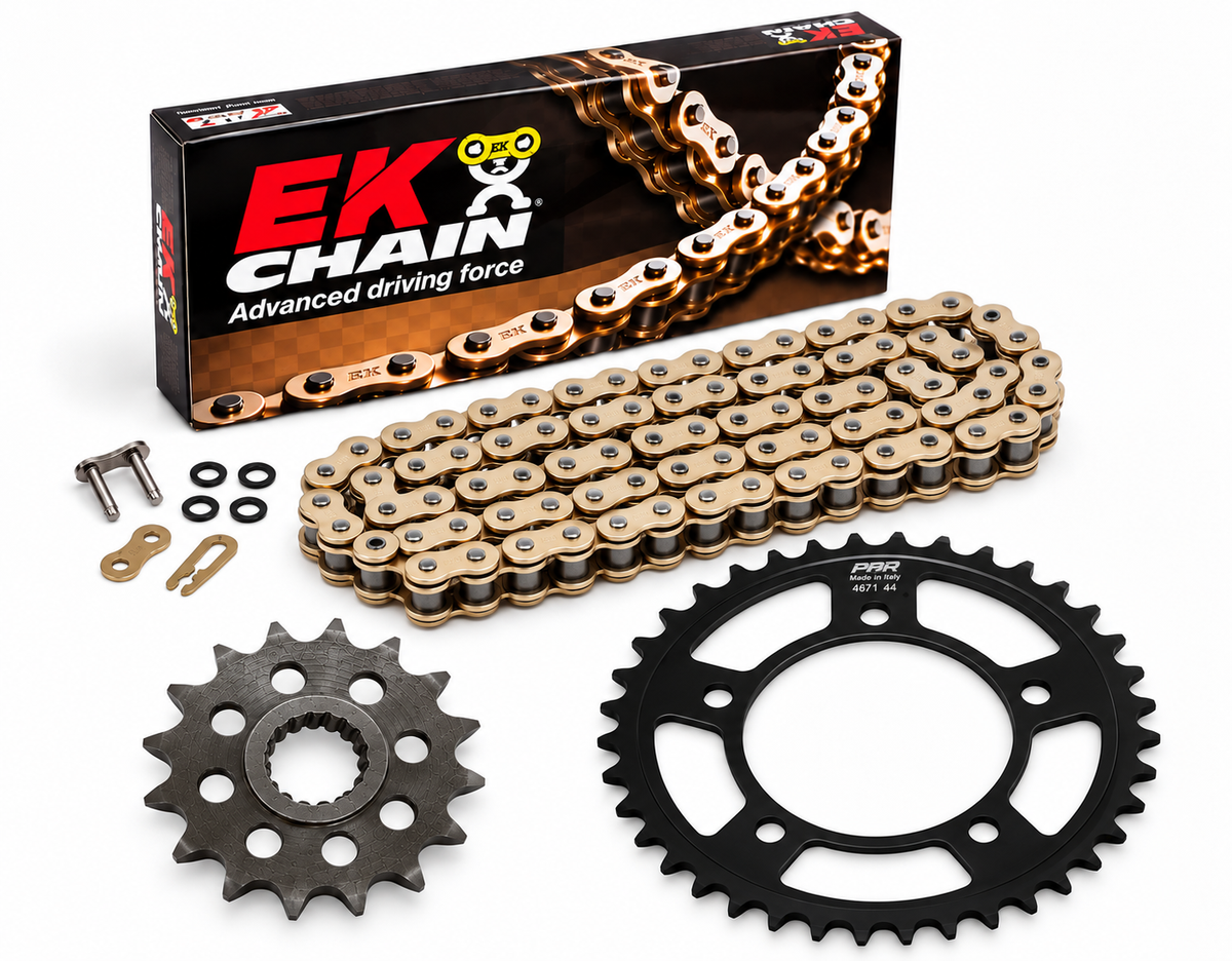 KIT ARRASTRE BMW F750GS-F850GS-F900R-F900XR-F900GS-F900GS ADVENTURE (CADENA DORADA QX-RING-REMACHADA)