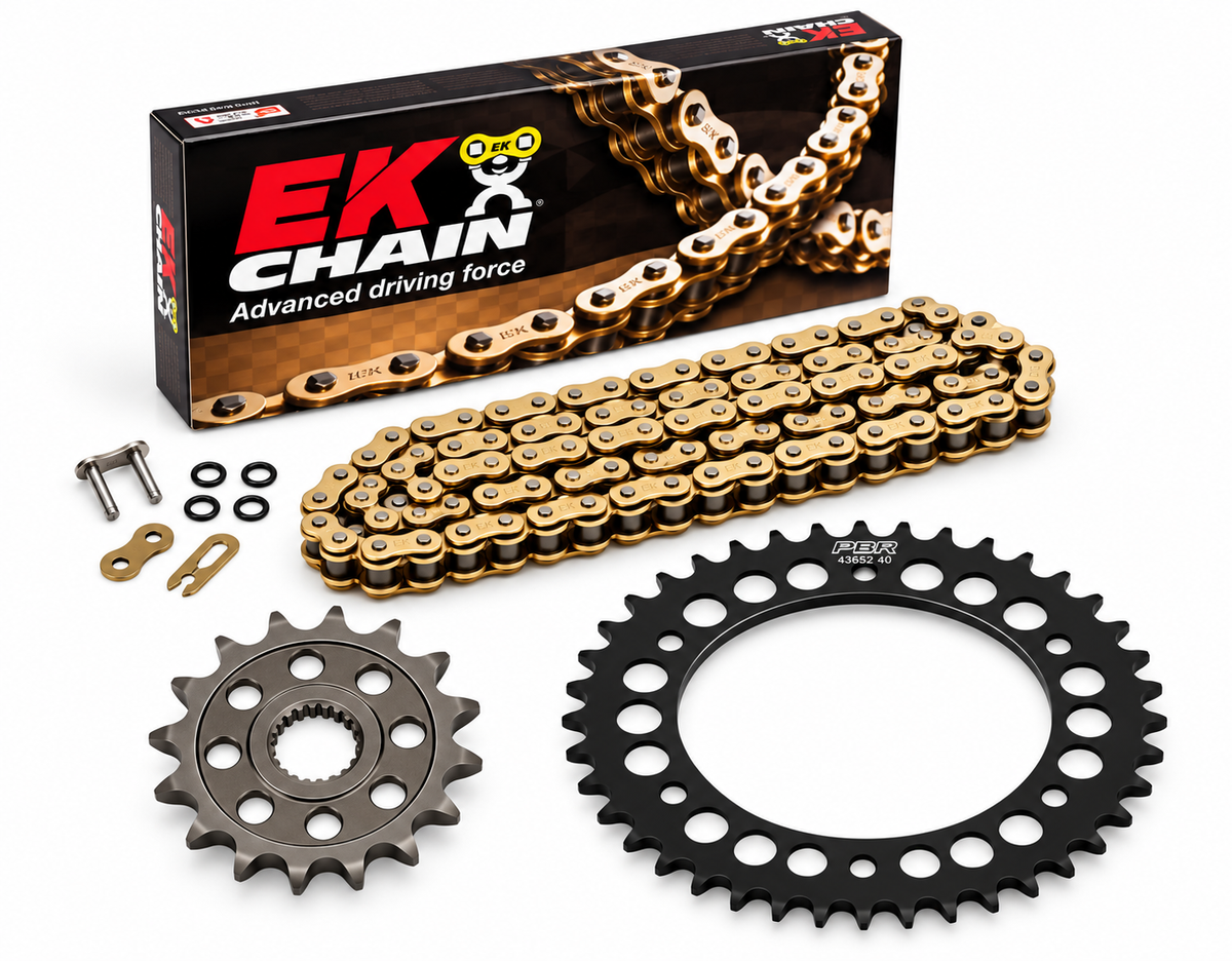 KIT ARRASTRE BMW G310GS-G310R (CADENA DORADA ORING-REMACHADA)