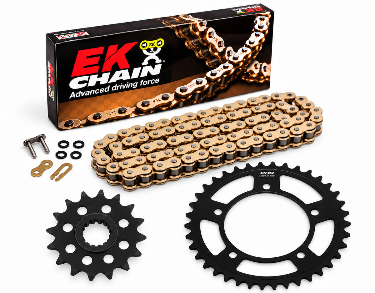 KIT ARRASTRE BMW S1000RR-S1000R (CADENA DORADA QX-RING-REMACHADA)