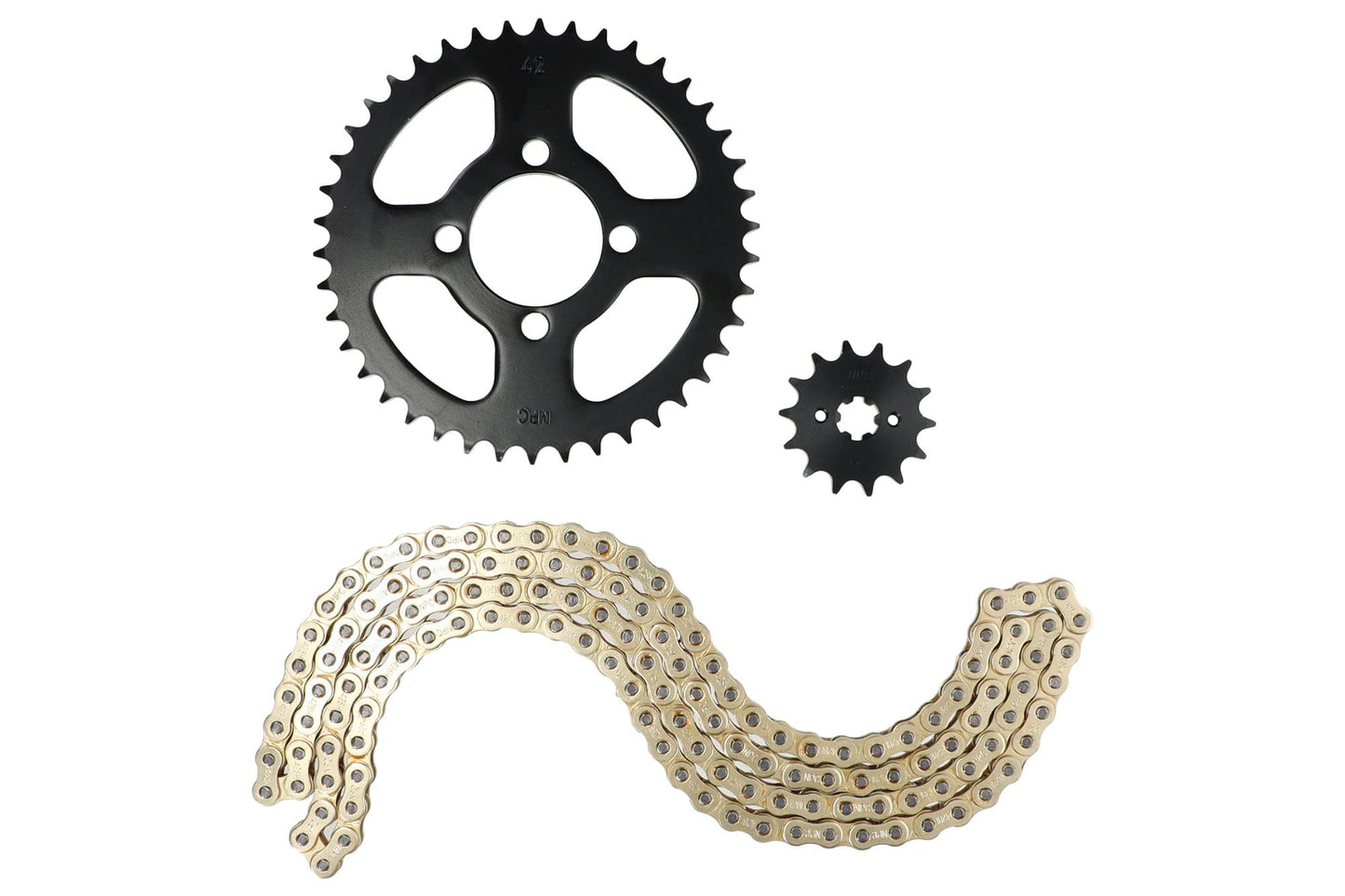 KIT ARRASTRE BAJAJ BOXER CT100-PLATINA 100 (DORADO)