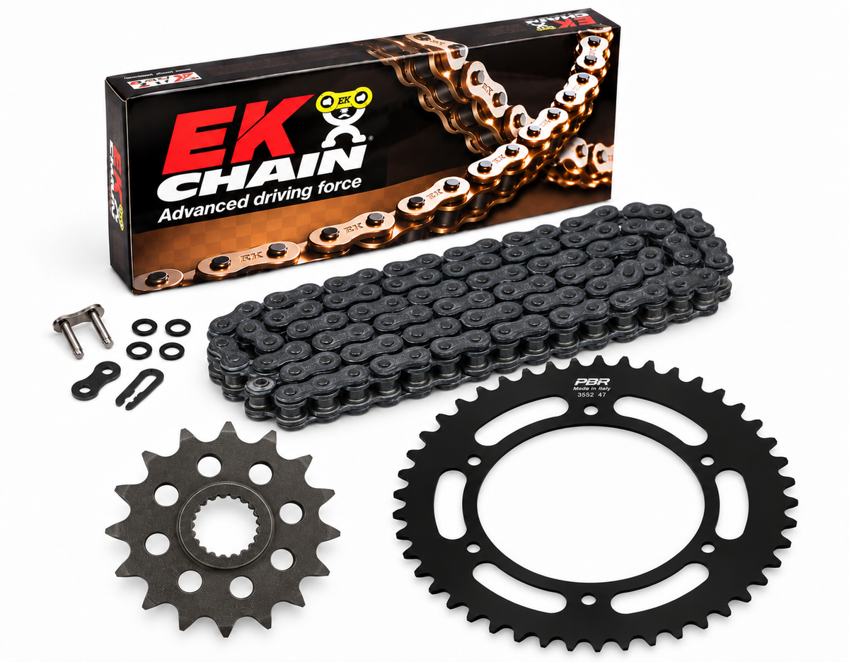 KIT ARRASTRE BMW F800GS-F800GS ADVENTURE (CADENA NEGRA QX-RING-REMACHADA)