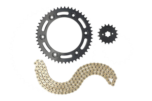 KIT ARRASTRE HONDA XR150L-NXR 150 BROS-XR125L (DORADO)