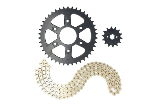 KIT ARRASTRE KTM DUKE 200-RC 200 6 HUECOS (DORADO)